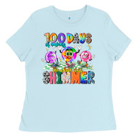 Baby Blue 100 Days Of Making The Whole Class Shimmer Ladies Tee - CowhideDigitalArt