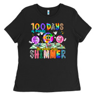 Black 100 Days Of Making The Whole Class Shimmer Ladies Tee - CowhideDigitalArt
