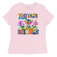 Bubblegum Pink 100 Days Of Making The Whole Class Shimmer Ladies Tee - CowhideDigitalArt