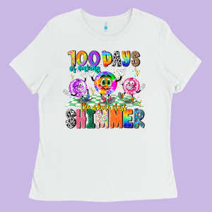 100 Days Of Making The Whole Class Shimmer Ladies Tee Designed By Cowhidedigitalart