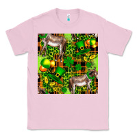 Bubblegum Pink St. Patrick's Donkey With Leprechaun Classic Tee - FaDigitalArtStudio