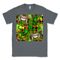 Charcoal Heather St. Patrick's Donkey With Leprechaun Classic Tee - FaDigitalArtStudio