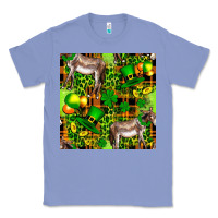 Colony Blue St. Patrick's Donkey With Leprechaun Classic Tee - FaDigitalArtStudio