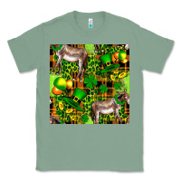 Sage St. Patrick's Donkey With Leprechaun Classic Tee - FaDigitalArtStudio