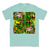 Seafoam St. Patrick's Donkey With Leprechaun Classic Tee - FaDigitalArtStudio