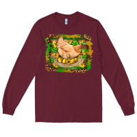 Burgundy st patricks day farm chicken gold eggs leopard serape glitter Long Sleeve Tee - Artiststas