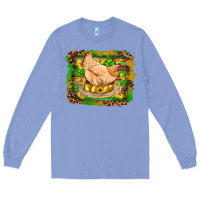 Colony Blue st patricks day farm chicken gold eggs leopard serape glitter Long Sleeve Tee - Artiststas