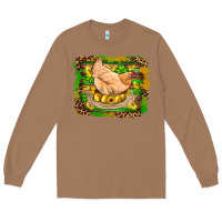 Toasted Coconut st patricks day farm chicken gold eggs leopard serape glitter Long Sleeve Tee - Artiststas