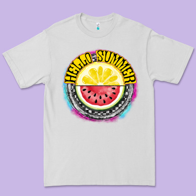 Hello Summer Premium Tee Designed By Cowhidedigitalart