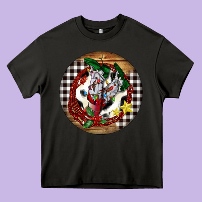Cowgirl Boots Heavy Core Tee Designed By Fadigitalartstudio