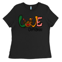 Black love Christmas Ladies Tee - CowhideDigitalArt