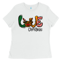 White love Christmas Ladies Tee - CowhideDigitalArt