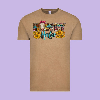 Western Howdy Heifer With Charolais Cow Vintage Tee Designed By Lillyallendesigns