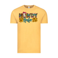 Vintage Mustard Western Howdy Heifer With Charolais Cow Vintage Tee - LillyAllenDesigns