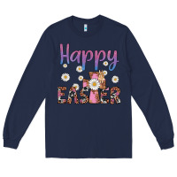 Navy happy easter cross Long Sleeve Tee - Artiststas