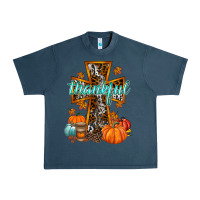 Midnight Navy thankful cross Urban Heavy Tee - RacoonDesign