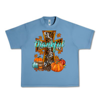 Pebble Blue thankful cross Urban Heavy Tee - RacoonDesign