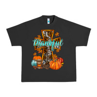 Pigment Black thankful cross Urban Heavy Tee - RacoonDesign