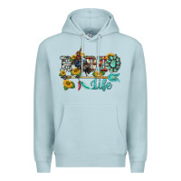 Blue Mist western rodeo bullfighter  life turquoise's gemstones arrow sunflowers Premium Hoodie - BarkalooDesign