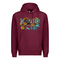 Burgundy western rodeo bullfighter  life turquoise's gemstones arrow sunflowers Premium Hoodie - BarkalooDesign