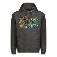 Charcoal Heather western rodeo bullfighter  life turquoise's gemstones arrow sunflowers Premium Hoodie - BarkalooDesign
