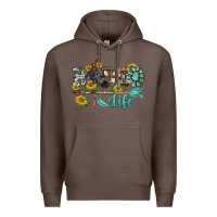 Coffee western rodeo bullfighter  life turquoise's gemstones arrow sunflowers Premium Hoodie - BarkalooDesign