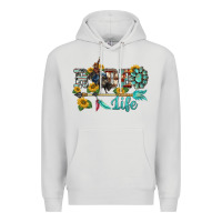 Dove Grey western rodeo bullfighter  life turquoise's gemstones arrow sunflowers Premium Hoodie - BarkalooDesign