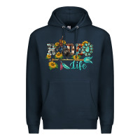 Navy western rodeo bullfighter  life turquoise's gemstones arrow sunflowers Premium Hoodie - BarkalooDesign