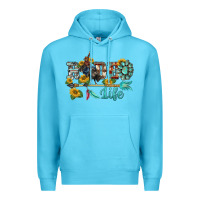 Ocean Blue western rodeo bullfighter  life turquoise's gemstones arrow sunflowers Premium Hoodie - BarkalooDesign