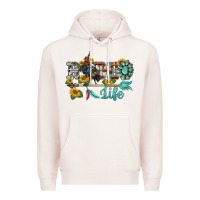 Pale Pink western rodeo bullfighter  life turquoise's gemstones arrow sunflowers Premium Hoodie - BarkalooDesign