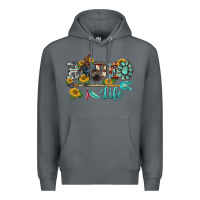 Rock western rodeo bullfighter  life turquoise's gemstones arrow sunflowers Premium Hoodie - BarkalooDesign