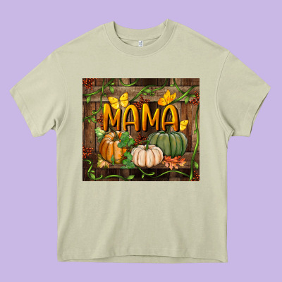 Mama Pumpkin Tumbler Heavy Core Tee Designed By Bundleandbundleshop