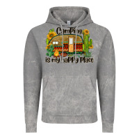 Cloud Rock camping is my happy place caravan Vintage Hoodie - BarkalooDesign