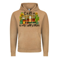 Vintage Camel camping is my happy place caravan Vintage Hoodie - BarkalooDesign