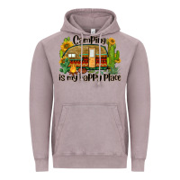 Camping Is My Happy Place Caravan Vintage Hoodie | Teevron