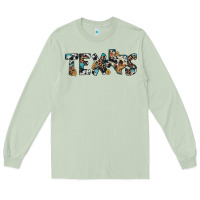 Matcha texas sunflower cowhide leopard texas map Long Sleeve Tee - Artiststas