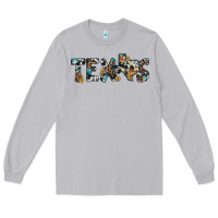 Moon Dust texas sunflower cowhide leopard texas map Long Sleeve Tee - Artiststas