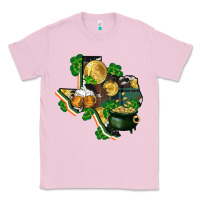 Bubblegum Pink texas map st patrick's day Classic Tee - FaDigitalArtStudio