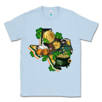 Dusty Blue texas map st patrick's day Classic Tee - FaDigitalArtStudio