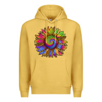 Antique Gold tie dye sunflower Premium Hoodie - RanaPortraitStore