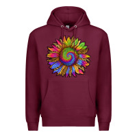 Burgundy tie dye sunflower Premium Hoodie - RanaPortraitStore