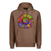 Chestnut tie dye sunflower Premium Hoodie - RanaPortraitStore