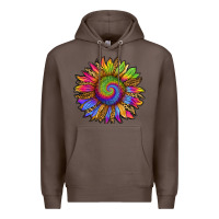 Coffee tie dye sunflower Premium Hoodie - RanaPortraitStore