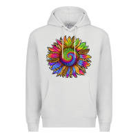 Dove Grey tie dye sunflower Premium Hoodie - RanaPortraitStore