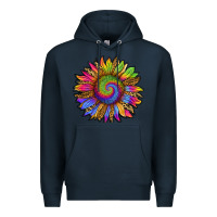 Navy tie dye sunflower Premium Hoodie - RanaPortraitStore