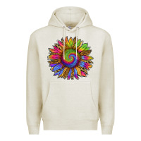 Oatmeal Heather tie dye sunflower Premium Hoodie - RanaPortraitStore