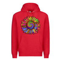 Red tie dye sunflower Premium Hoodie - RanaPortraitStore