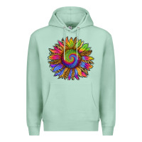 Seafoam tie dye sunflower Premium Hoodie - RanaPortraitStore
