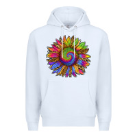 White tie dye sunflower Premium Hoodie - RanaPortraitStore