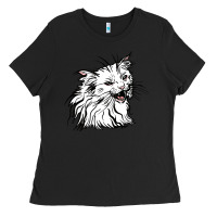 Black Drawing Cat Ladies Tee - RacoonDesign